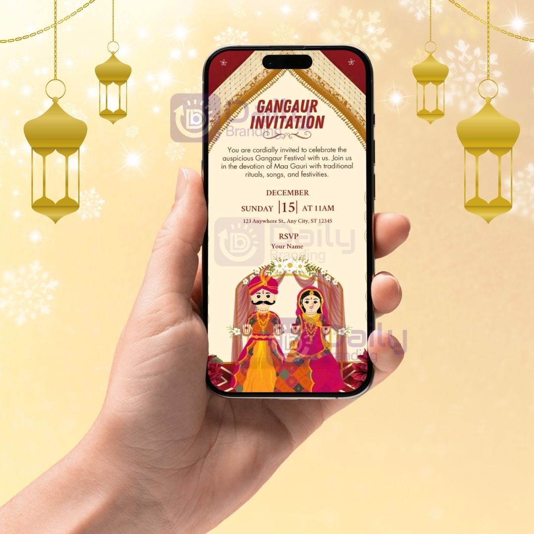 Gangaur Festival Invitation Card (DB-FGC-0007)