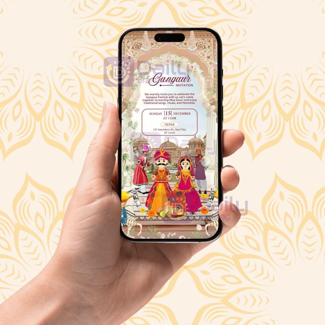 Gangaur Festival Invitation Card (DB-FGC-0008)