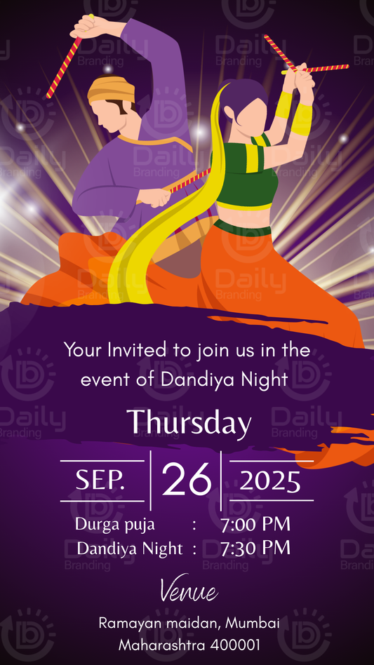 Navratri Invitation & Garba Night Invitation Cards