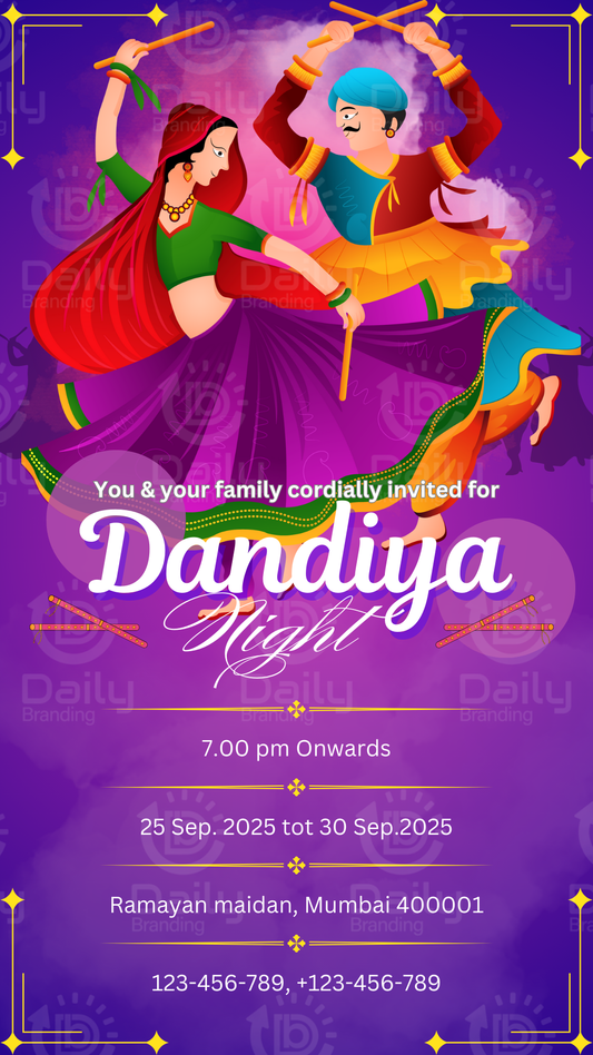 Navratri Invitation & Dandiya Night Invitation Cards