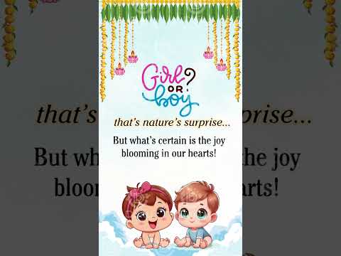 BABY SHOWER Invitation Video | Godh Bharai | Seemantham (south Indian Style) | Digital Invite for WhatsApp