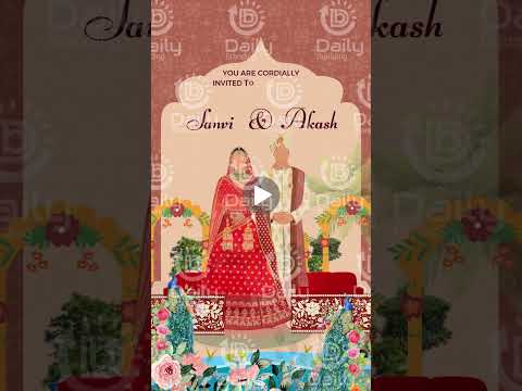 Caricature Wedding Invitation Video (DB-WWIV-0003)