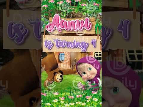 Masha and the Bear Birthday Invitation Video | Custom Digital Invite for WhatsApp