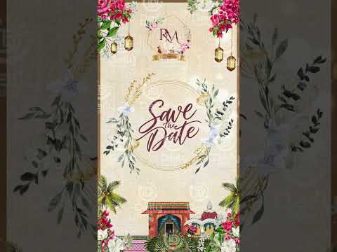 Save the date wedding invitation