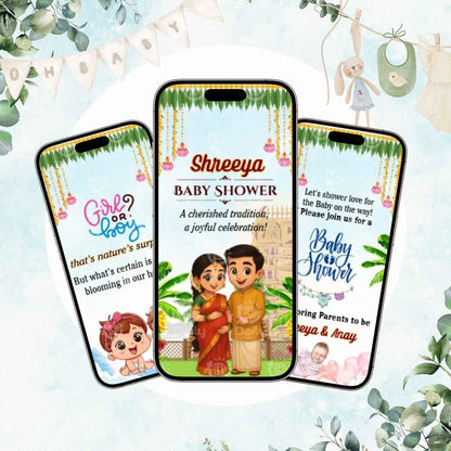 Baby shower invitation video (Godh bharai, dohale jevan, seemantham)