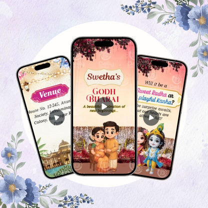 Godh Bharai Invitation Video | Baby Shower Digital Invite for WhatsApp