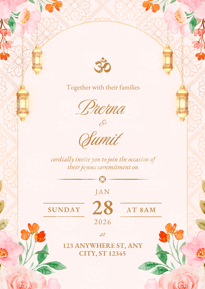 Digital Wedding Invitation Card | Elegant Wedding E-Card | Modern & Traditional Wedding Invite Designs