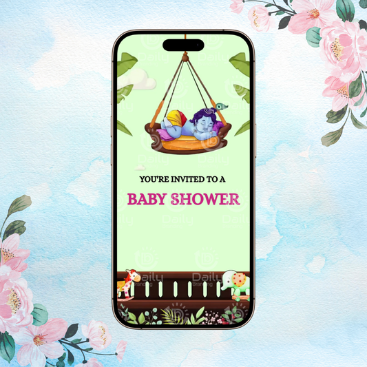 Godh Bharai Invitation Video | Baby Shower Digital Invite for WhatsApp