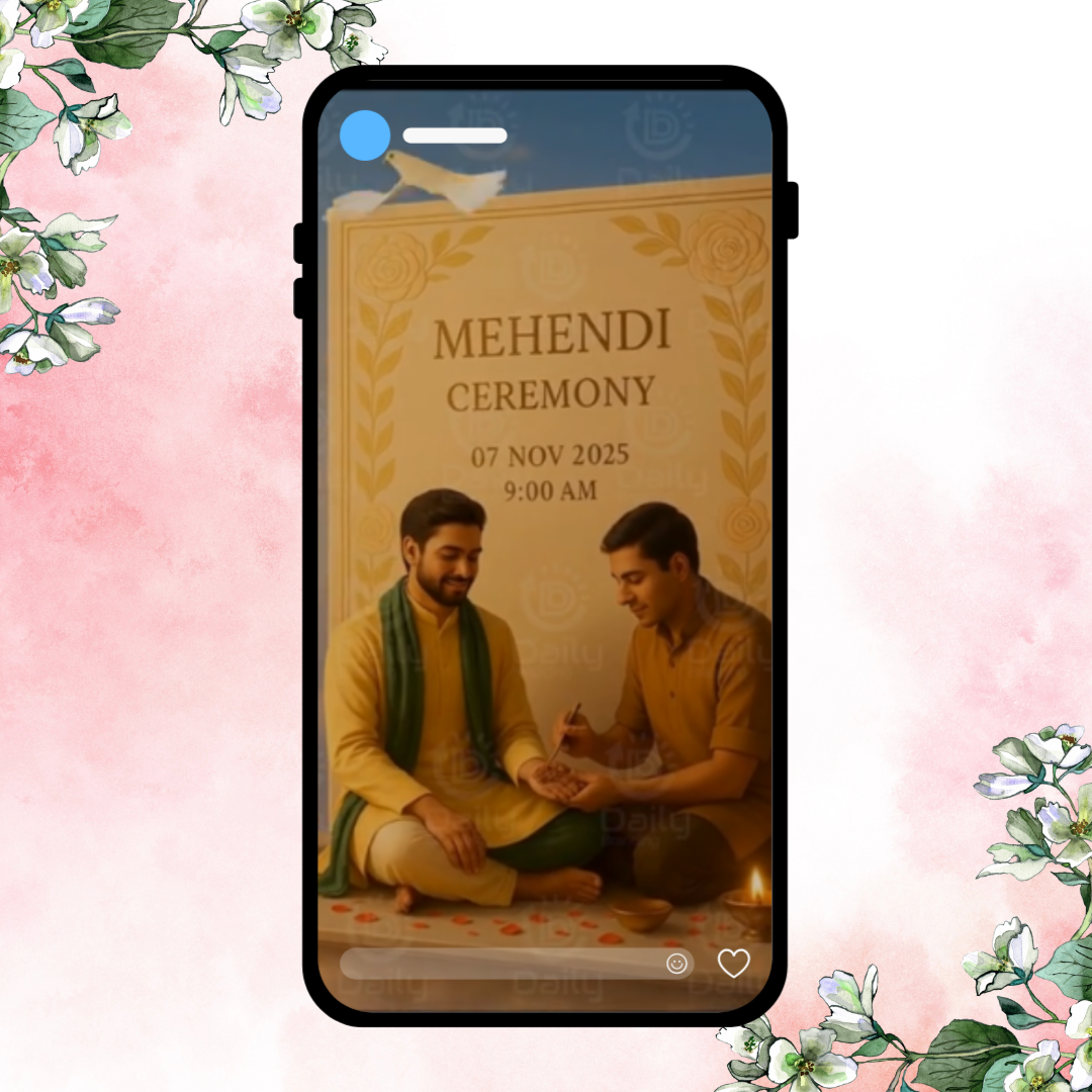 Multi-Event Wedding Invitation Video | Haldi, Mehendi, Phera & Reception | Digital E-Invite Template | Wedding Invitation Video