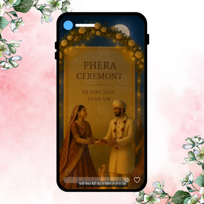 Multi-Event Wedding Invitation Video | Haldi, Mehendi, Phera & Reception | Digital E-Invite Template | Wedding Invitation Video