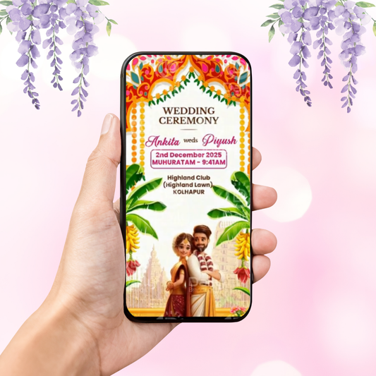 Multi-Event Wedding Invitation Video | Haldi, Sangeet, Wedding Ceremony & Reception | HD Digital Shaadi Invite