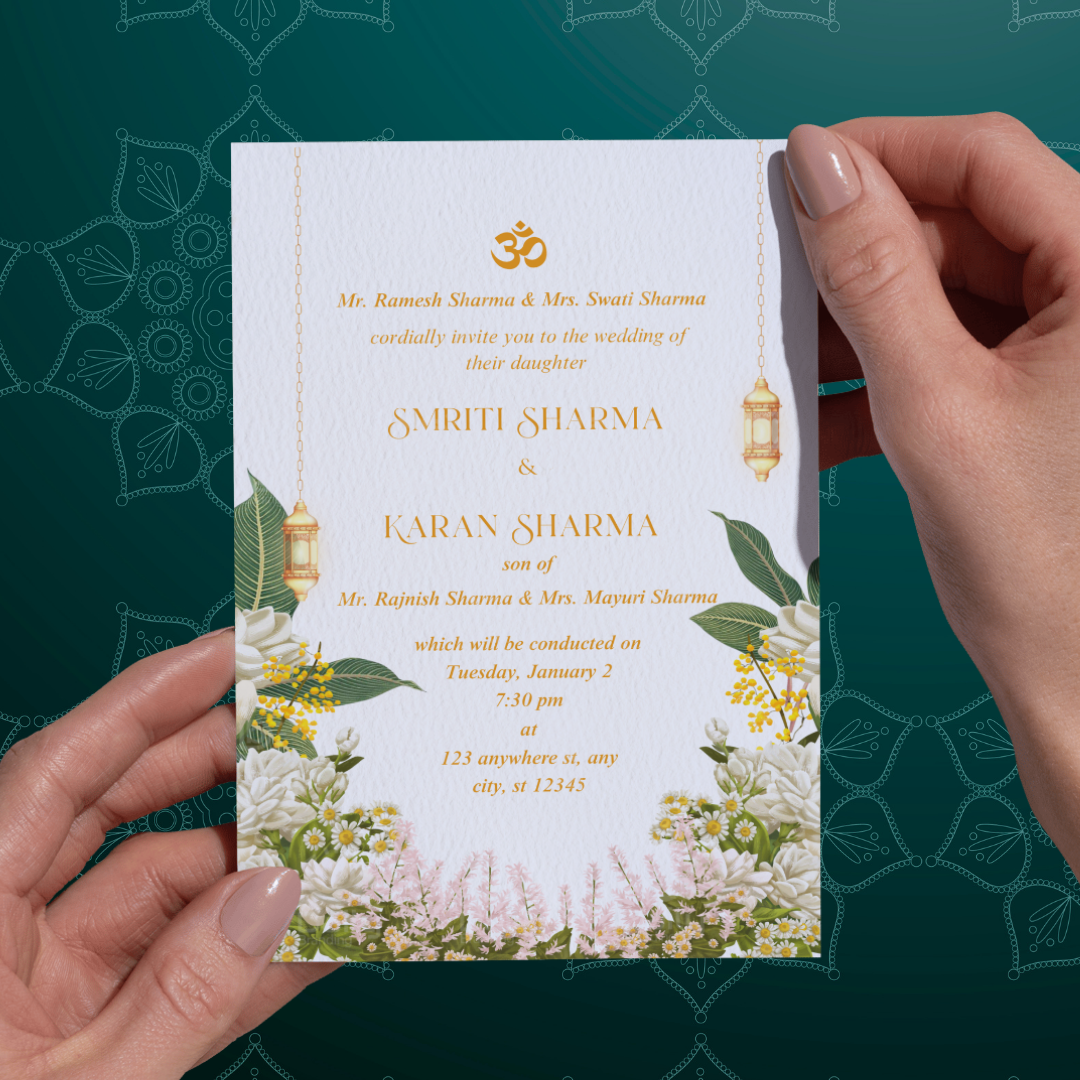 Wedding Invitation Card PDF | Elegant & Personalized Digital Invite | Traditional Wedding Invitations