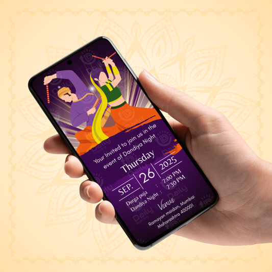 Navratri Invitation & Garba Night Invitation Cards