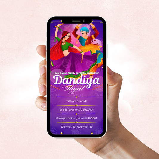 Navratri Invitation & Dandiya Night Invitation Cards