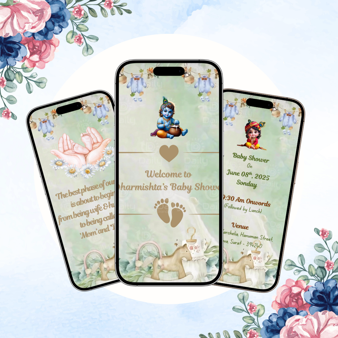 Baby Shower Invitation Video | Custom Digital Invite |