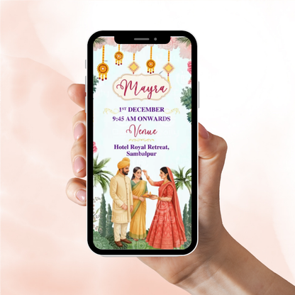 Multi-Event Wedding Invitation Video | Carnival, Tilak, Sangeet, Mayra, Barat & Reception |Digital Shaadi Invite