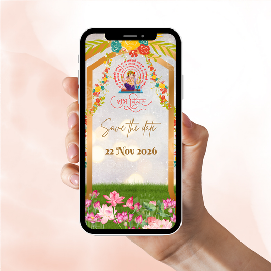 Reception Save The Date Invitation Video | Elegant Digital Wedding Invite | HD Animated Wedding Invite