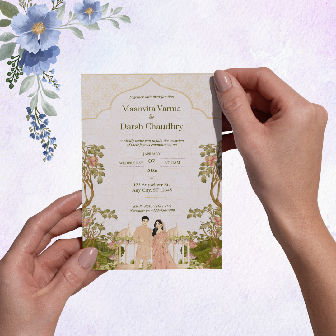 Wedding Invitation Card | Elegant & Personalized Digital Invite | Traditional Wedding Invitations