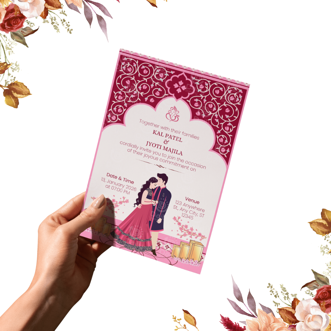 Wedding Invitation Card | Elegant & Personalized Digital Invite | Traditional Wedding Invitations