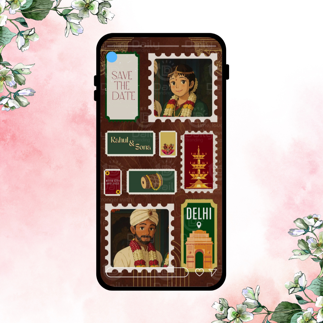 Save The Date Wedding Invitation Video | Elegant Digital Wedding E-Invite | Animated HD Video