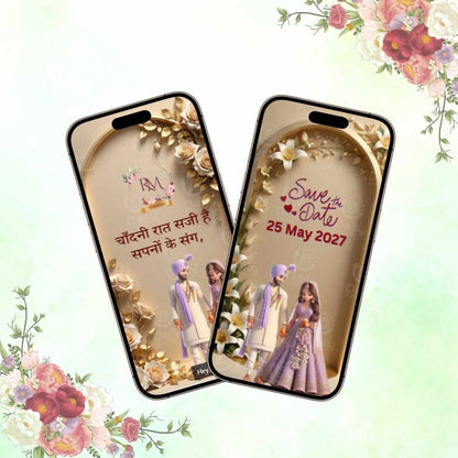 Save the Date Video Invitation | Custom Wedding Announcement (DB-WSTD-0005)