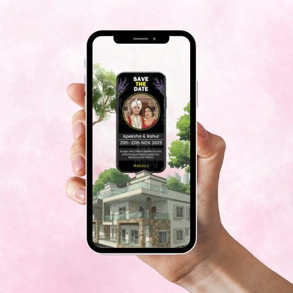 Save The Date Wedding Invitation Video | Elegant Digital E-Invite | Modern Wedding Announcement Video