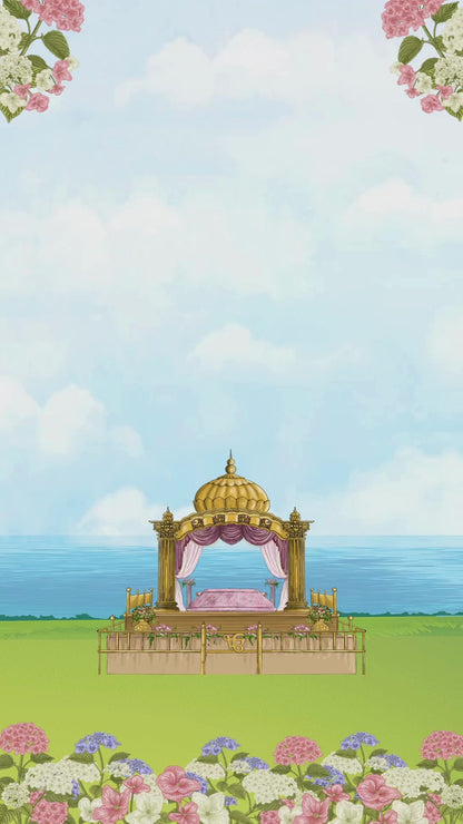 Save The Date Wedding Invitation Video | Modern Digital Wedding E-Invite | HD Animated Video Card