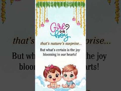 BABY SHOWER Invitation Video | Godh Bharai | Seemantham (south Indian Style) | Digital Invite for WhatsApp
