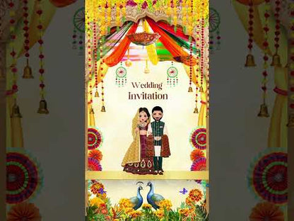Traditional Indian Wedding Invitation Video | Royal Digital E-Invite for Marriage Ceremony | Wedding Invite