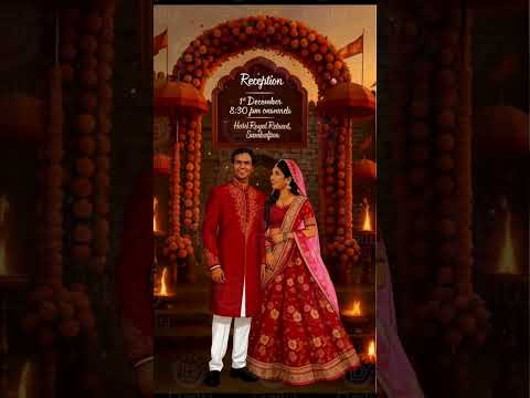 Save The Date AI Wedding Invitation Video | Modern Digital Wedding E-Invite | HD Animated Video