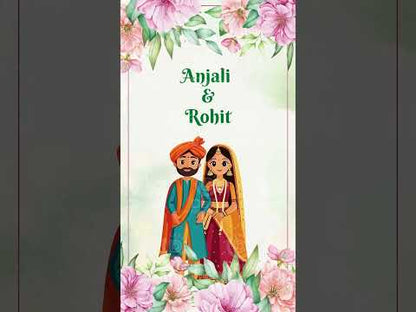 Save The Date Wedding Invitation Video | Elegant Animated Digital Wedding Invite