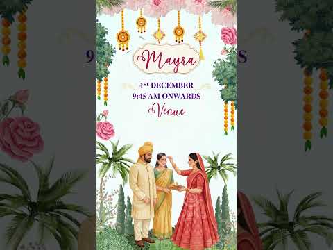 Multi Event Caricature Wedding Invitation Video