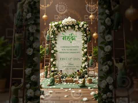 Mehendi Ceremony Initation Video | Tradition Mehendi Invitation | Wedding Function Invitation