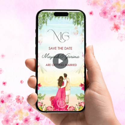 save the date wedding invitation video