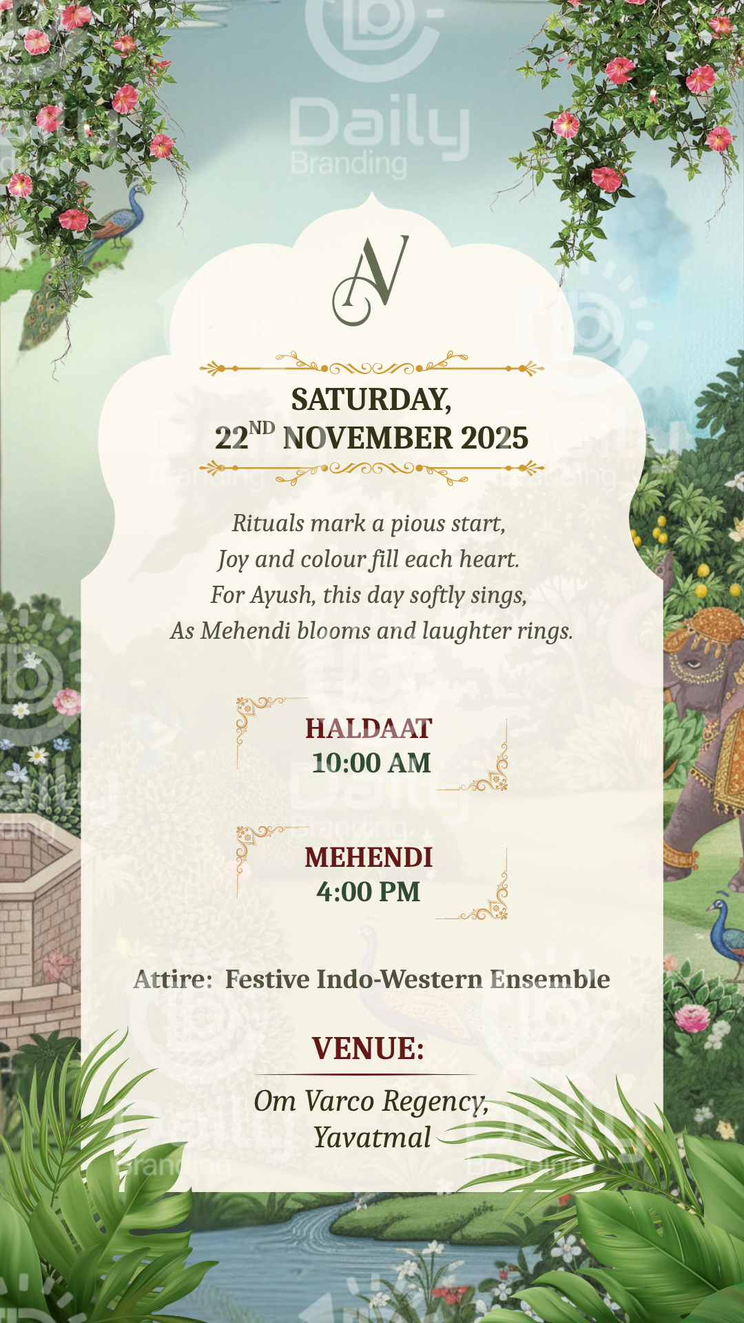 Digital Multi-Event Wedding Invitation | Complete Wedding E-Card Set | Traditional to Modern Ceremony Invites