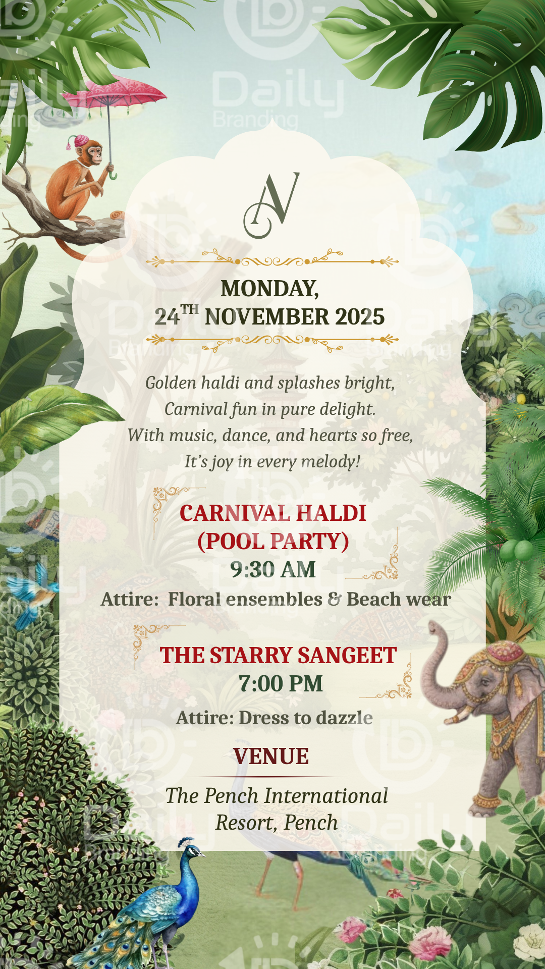 Digital Multi-Event Wedding Invitation | Complete Wedding E-Card Set | Traditional to Modern Ceremony Invites