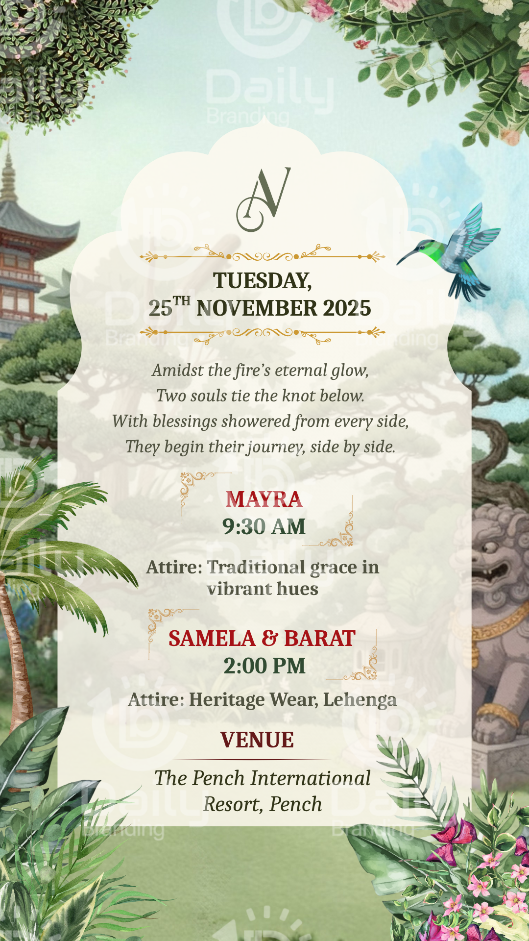 Digital Multi-Event Wedding Invitation | Complete Wedding E-Card Set | Traditional to Modern Ceremony Invites