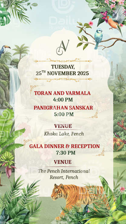 Digital Multi-Event Wedding Invitation | Complete Wedding E-Card Set | Traditional to Modern Ceremony Invites