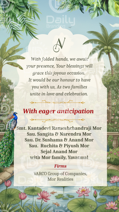 Digital Multi-Event Wedding Invitation | Complete Wedding E-Card Set | Traditional to Modern Ceremony Invites