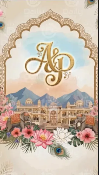 Royal Palace AI Wedding Invitation Video | Rajasthani Elephant & Lotus Theme | DBI 04 Alternate