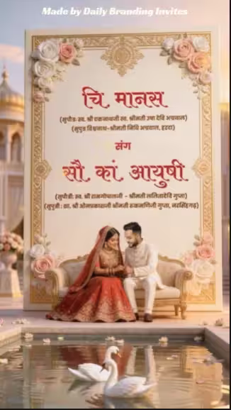 Luxury 3D AI Royal Indian Wedding Invitation Videos | Grand Traditional | Cinematic, elegant, and Culturally rich digital wedding invites | DBI11  Alternate