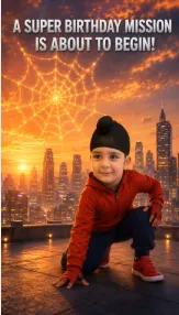 Spider-Man Theme AI Birthday Invitation Video | Custom E-Invite | DBI-20