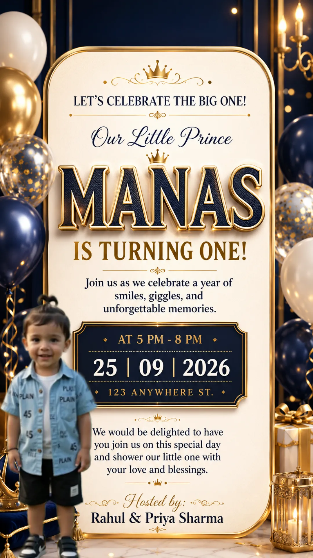 AI Talking Birthday Invitation Video | Customised Child Photo