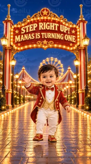 Carnival Birthday Invitation Video | Custom Kids Invite Alternate
