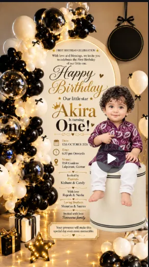 Royal Baby Birthday Invitation Video with Voice-Over