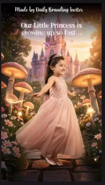 Barbie Girl 5th Birthday AI Invitation Video | Cute Pink Birthday Party Digital Invite Alternate