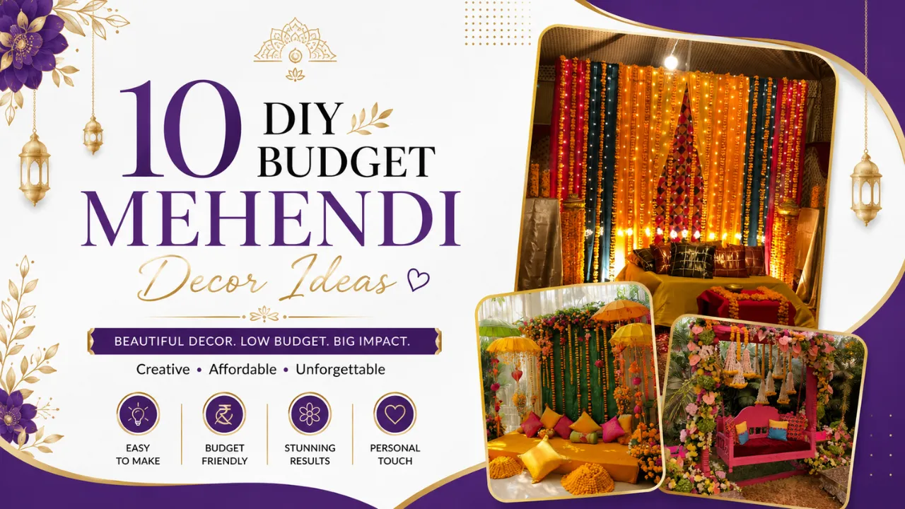 10 DIY Budget Mehendi Decor Ideas