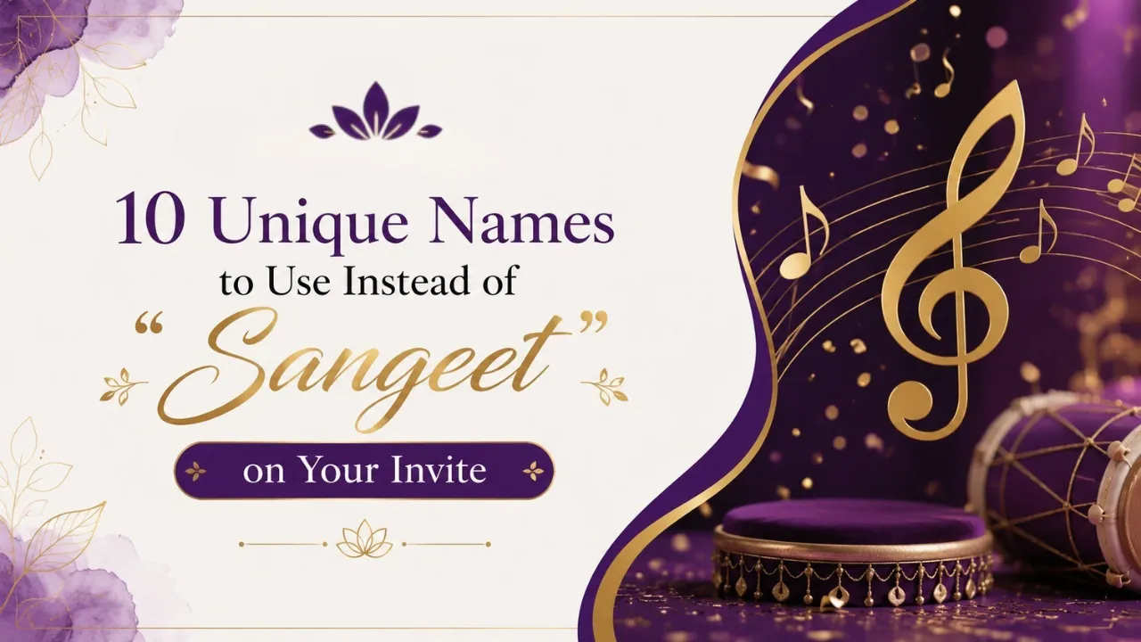 10 Unique Names to Use Instead of "Sangeet" on Your Invite