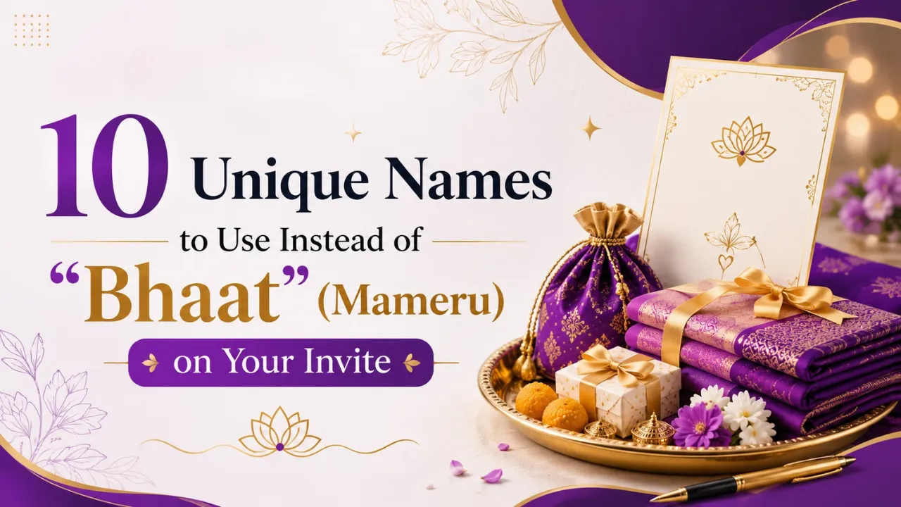 10 Unique Names to Use Instead of "Bhaat" (Mameru) on Your Invite
