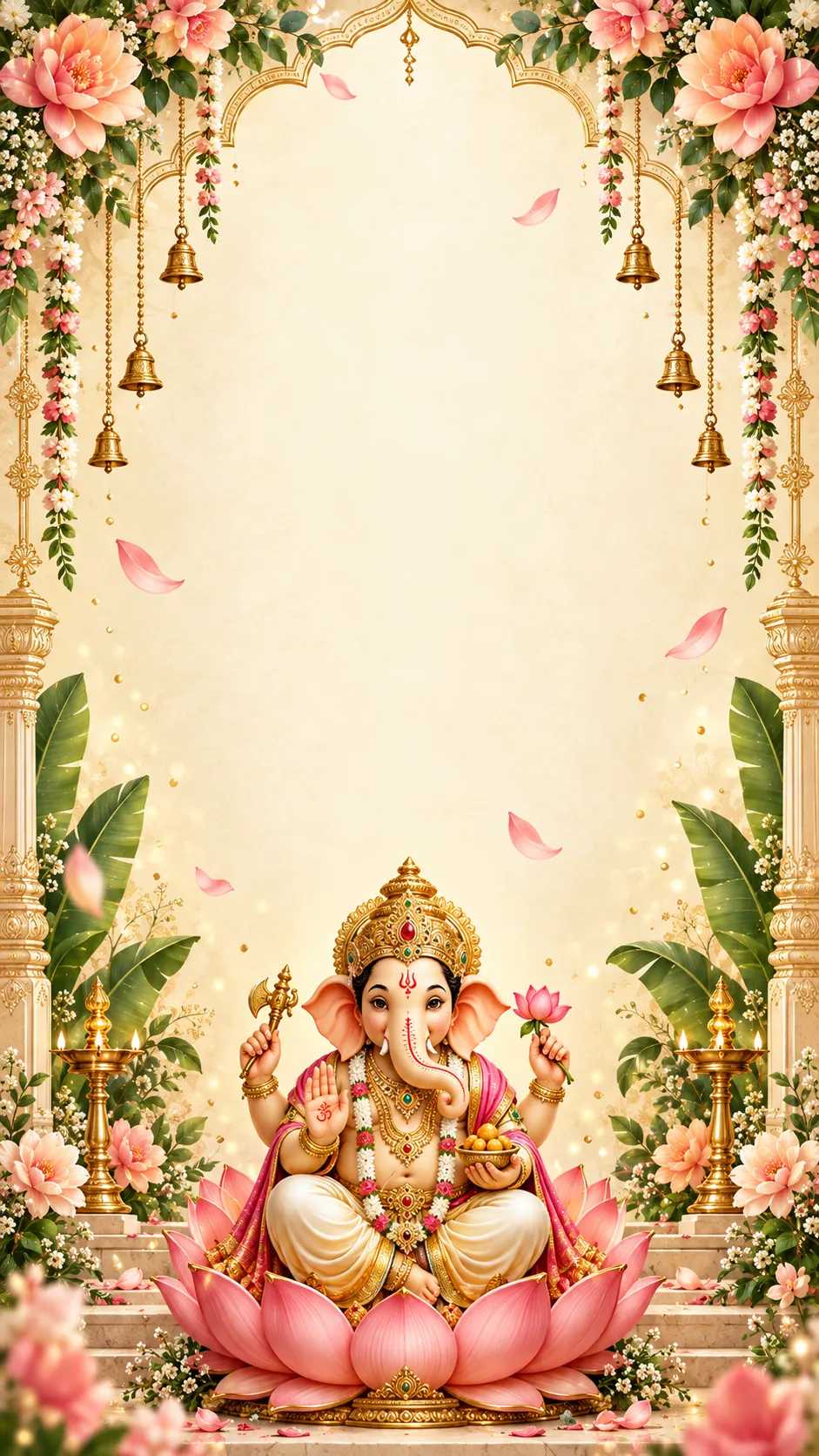 AI Ganesha Darshan Invitation Video with Personalised Details